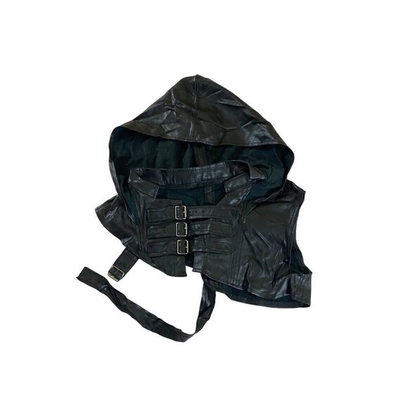 Unbranded Women's Black Faux Leather Cosplay Costume Hood - OS - Picture 1 of 7
